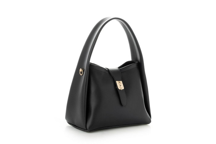 Vince Camuto Turin Bolso de Mano Negro 100% Piel de Polivinilo Elegante y Sofisticado para Mujer